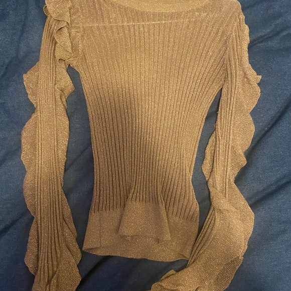 Joie XXS Gold top party festive mermaid sleeves - Picture 5 of 12